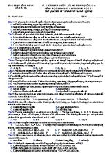 Đề thi thử THPT quốc gia Sinh học 12 - Mã đề 486 - Năm học 2016-2017 - Sở GD & ĐT Vĩnh Phúc